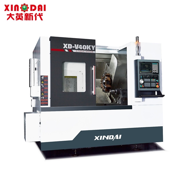 XD-V40KY动力刀塔数控车床（新代系统22TB-E） （动力刀塔、带Y轴带升降功能、带尾座机（可过棒料52mm, 顶针间最大加工长度 450mm 最大车削直径265mm ）